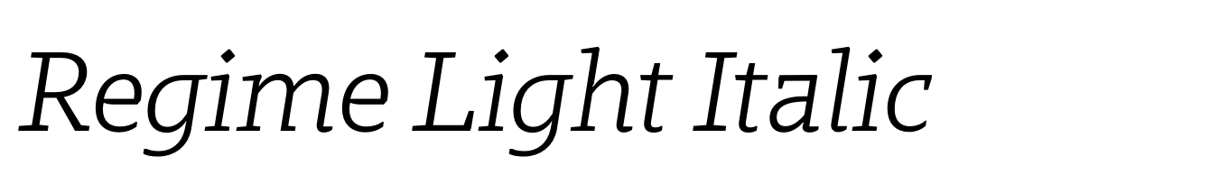 Regime Light Italic